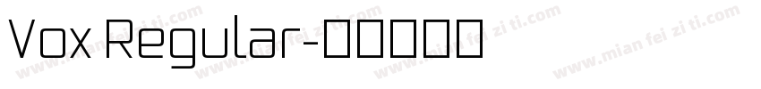 Vox Regular字体转换